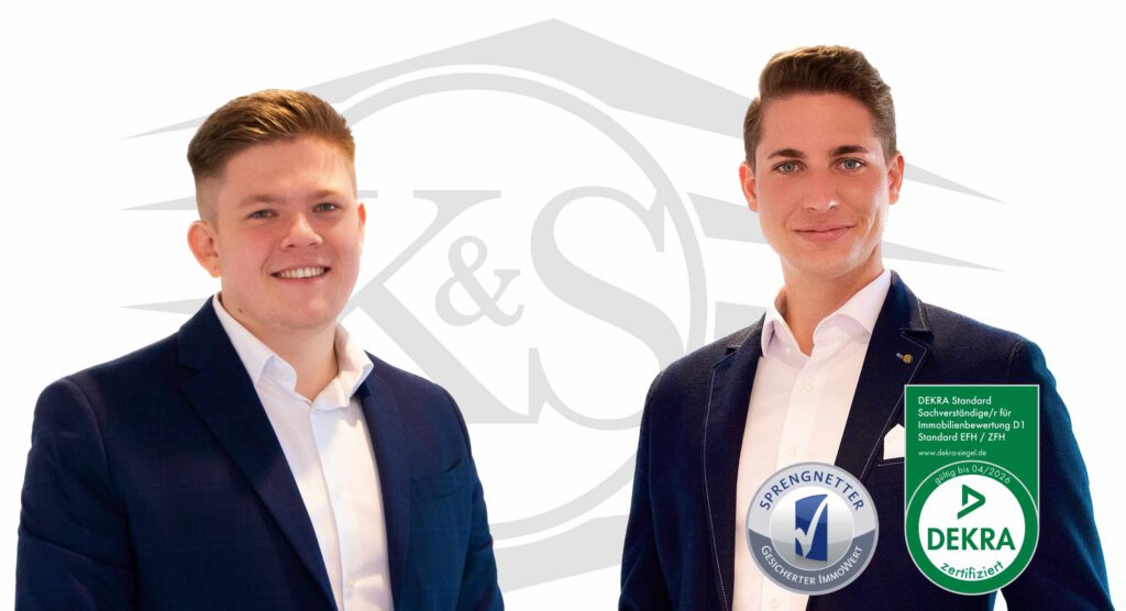 Michael Scharnagel (Immobilienkaufmann IHK) und Marius Kohler (DEKRA zertifizierter Sachverständiger für Immobilienbewertung D1).