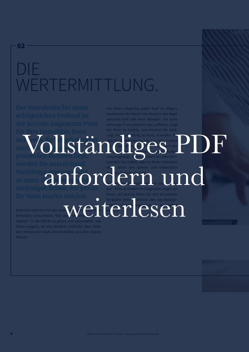 Infoblatt mit Aufschrift 'Vollständiges PDF anfordern und weiterlesen'